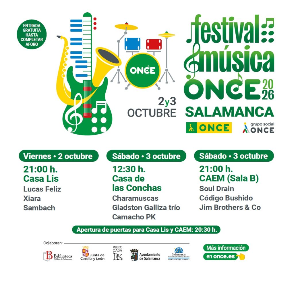 Festival Música ONCE en Salamanca octubre 2026