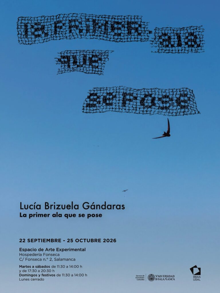 Lucía Brizuela Gándaras en la Hospedería Fonseca Salamanca septiembre y octubre 2026
