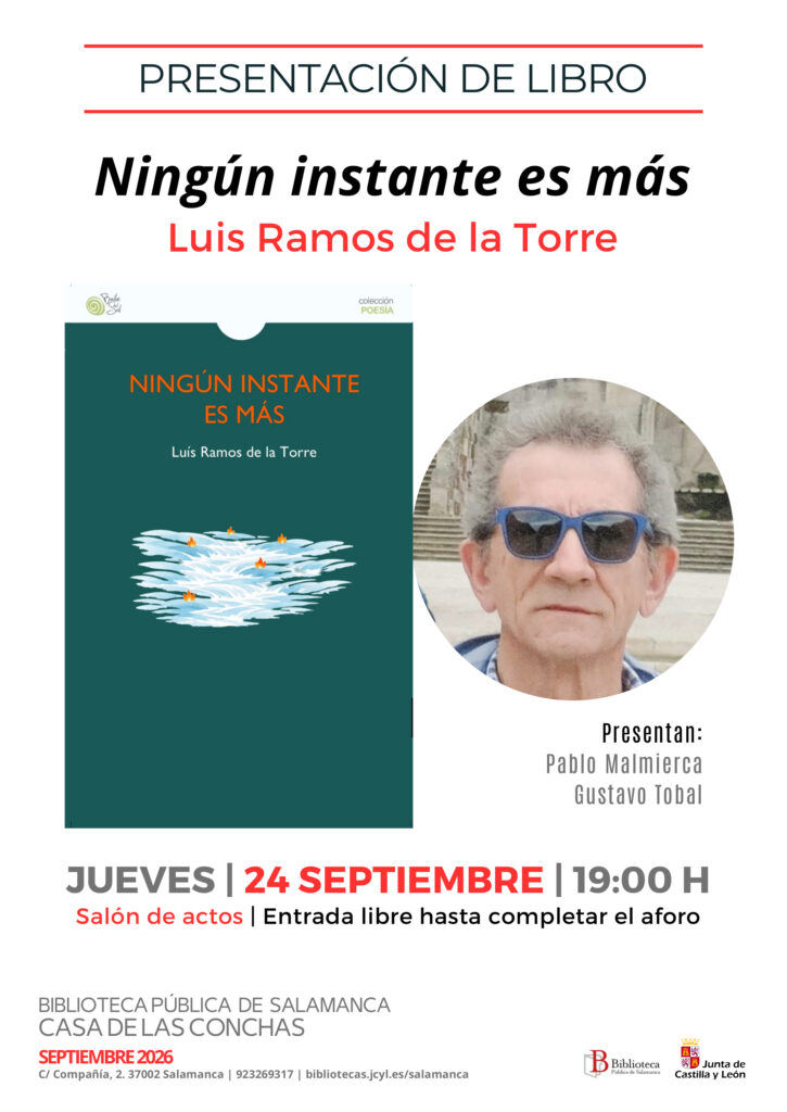 Luis Ramos de la Torre en la Casa de las Conchas Salamanca septiembre 2026