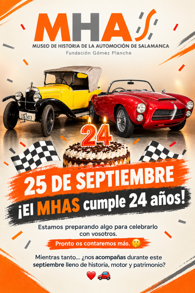 XXIV Aniversario del Museo de Historia de la Automoción MHAS Salamanca septiembre 2026