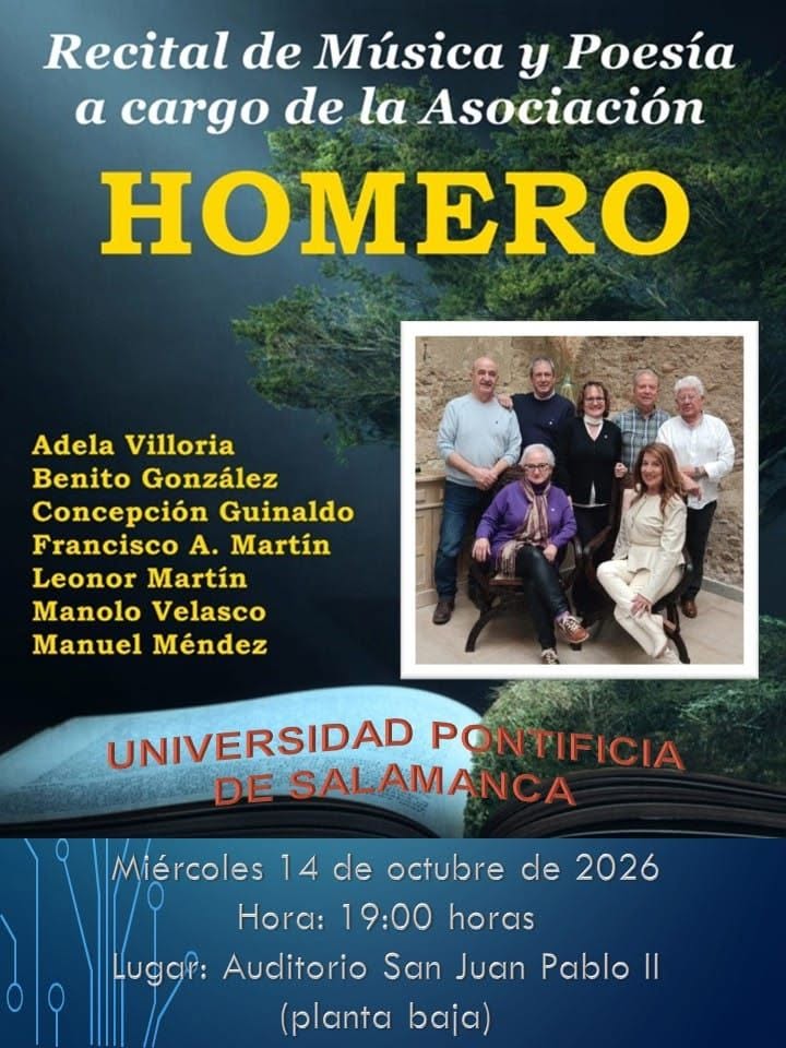Asociación Homero en la Universidad Pontificia de Salamanca octubre 2026