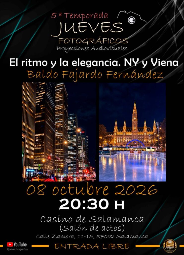 Baldo Fajardo Fernández en los Jueves Fotográficos del Casino de Salamanca octubre 2026