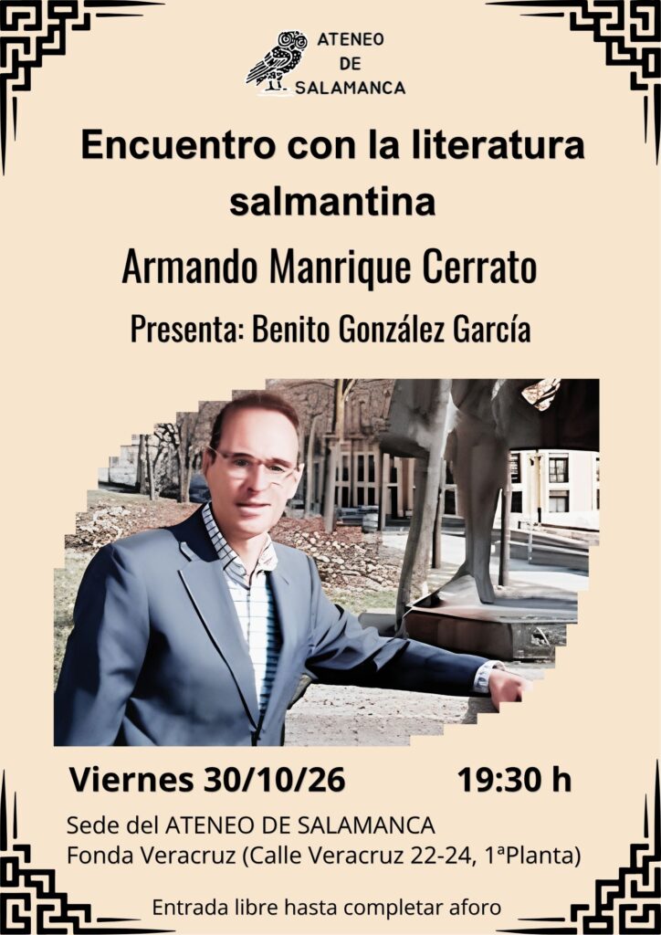 Benito González García en la Fonda de la Veracruz Salamanca octubre 2026