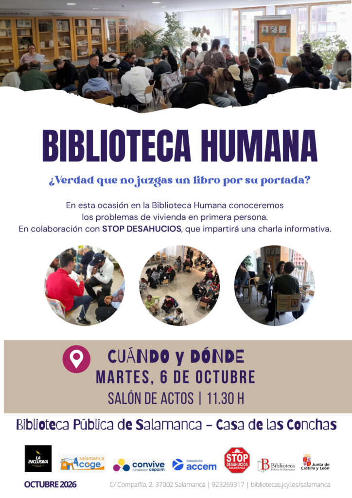 Biblioteca Humana en la Casa de las Conchas Salamanca octubre 2026