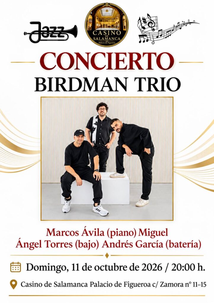 BirdMAN Trío en el Casino de Salamanca octubre 2026