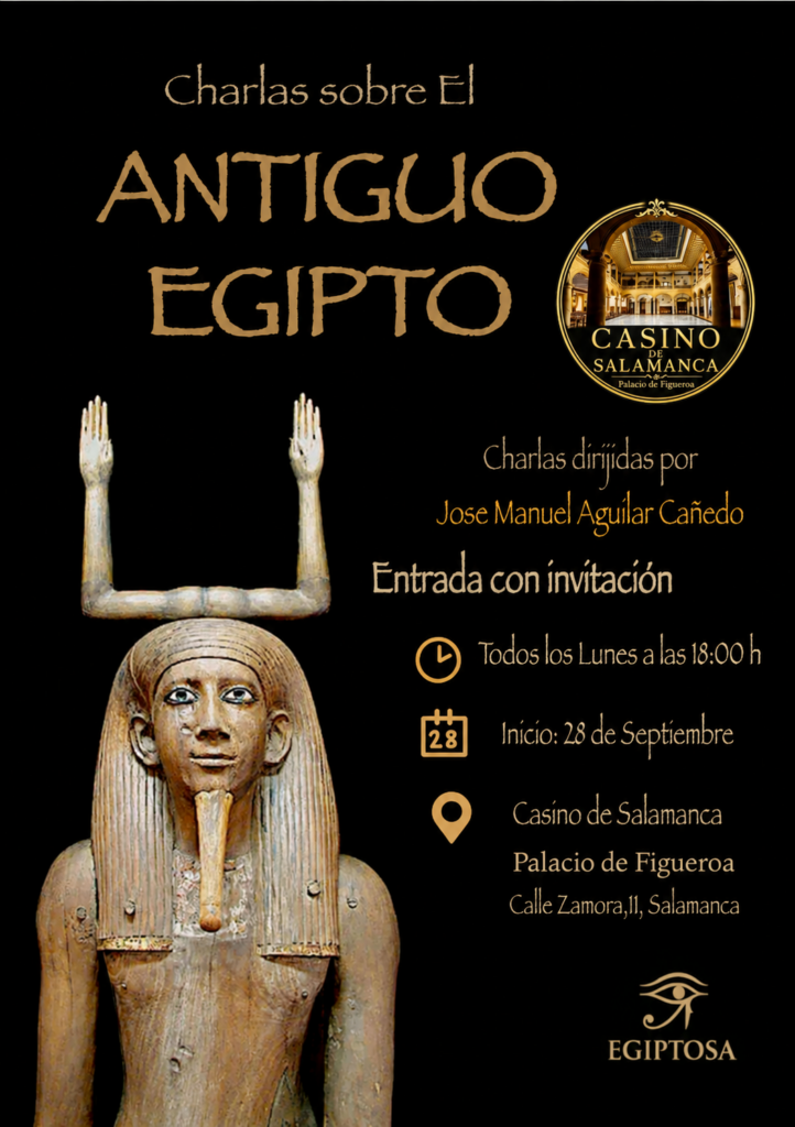 Charlas sobre el antiguo Egipto en el Casino de Salamanca 5 de octubre 2026
