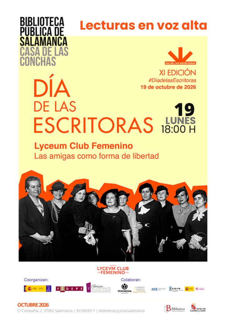 Día de las Escritoras en la Casa de las Conchas Salamanca octubre 2026