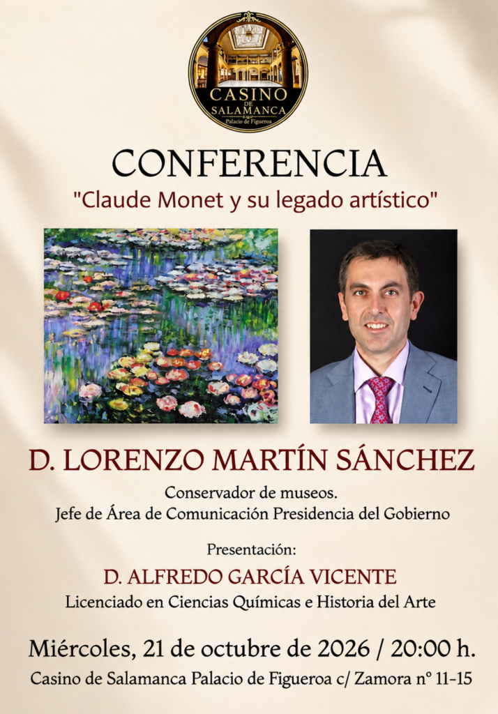 Lorenzo Martín Sánchez en el Casino de Salamanca octubre 2026
