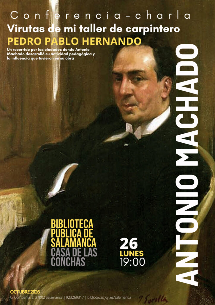 Pedro Pablo Hernando Chicote en la Casa de las Conchas Salamanca octubre 2026