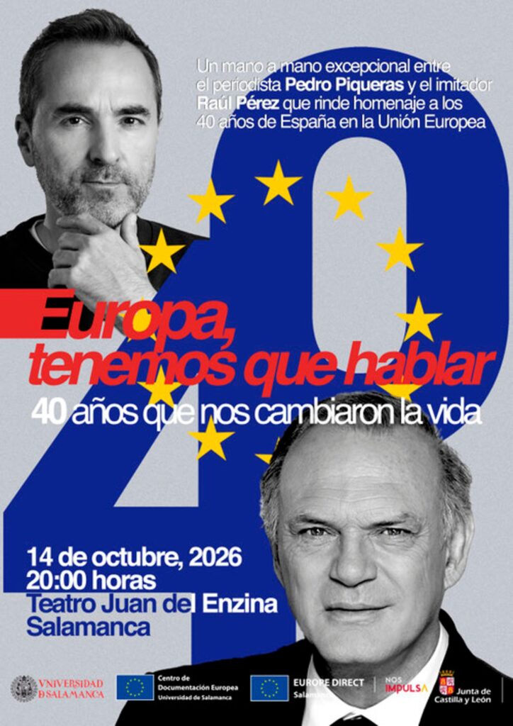 Pedro Piqueras y Raúl Pérez en el Aula Teatro Juan del Enzina Salamanca octubre 2026