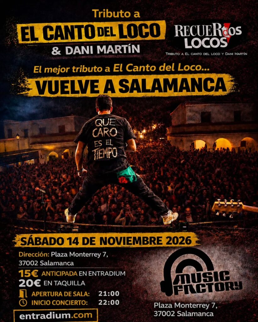 Recuerdos Locos en Music Factory Salamanca noviembre 2026