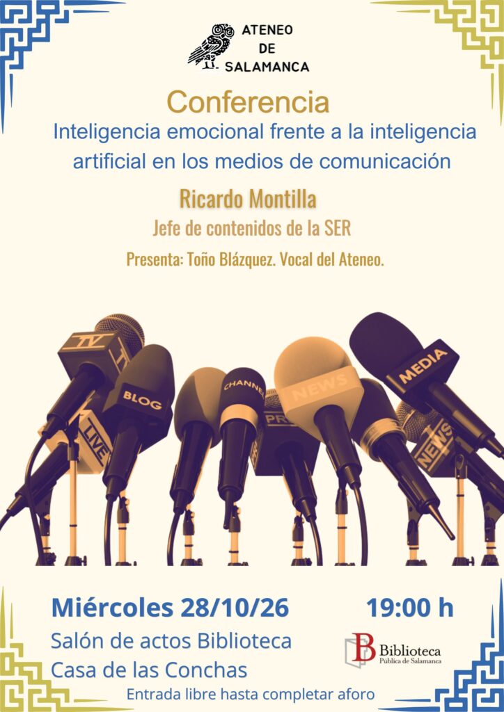 Ricardo Montilla en la Casa de las Conchas Salamanca octubre 2026