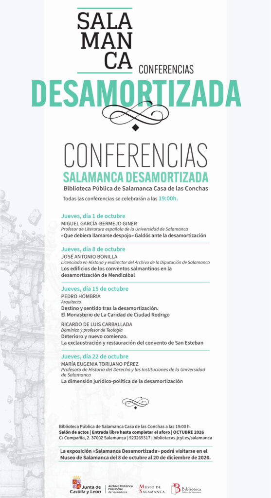 Salamanca desamortizada en la Casa de las Conchas octubre 2026-15.10.2026