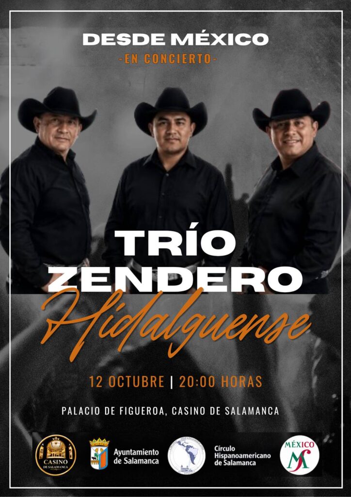 Trío Zendero Hidalguense en el Casino de Salamanca octubre 2026
