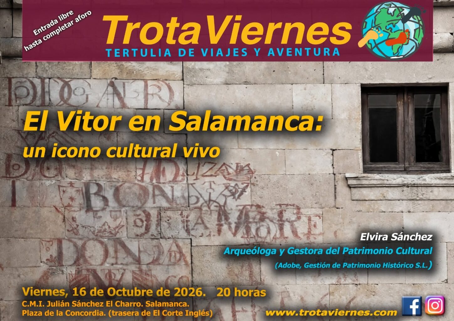 Trotaviernes con Elvira Sánchez en El Charro Salamanca octubre 2026