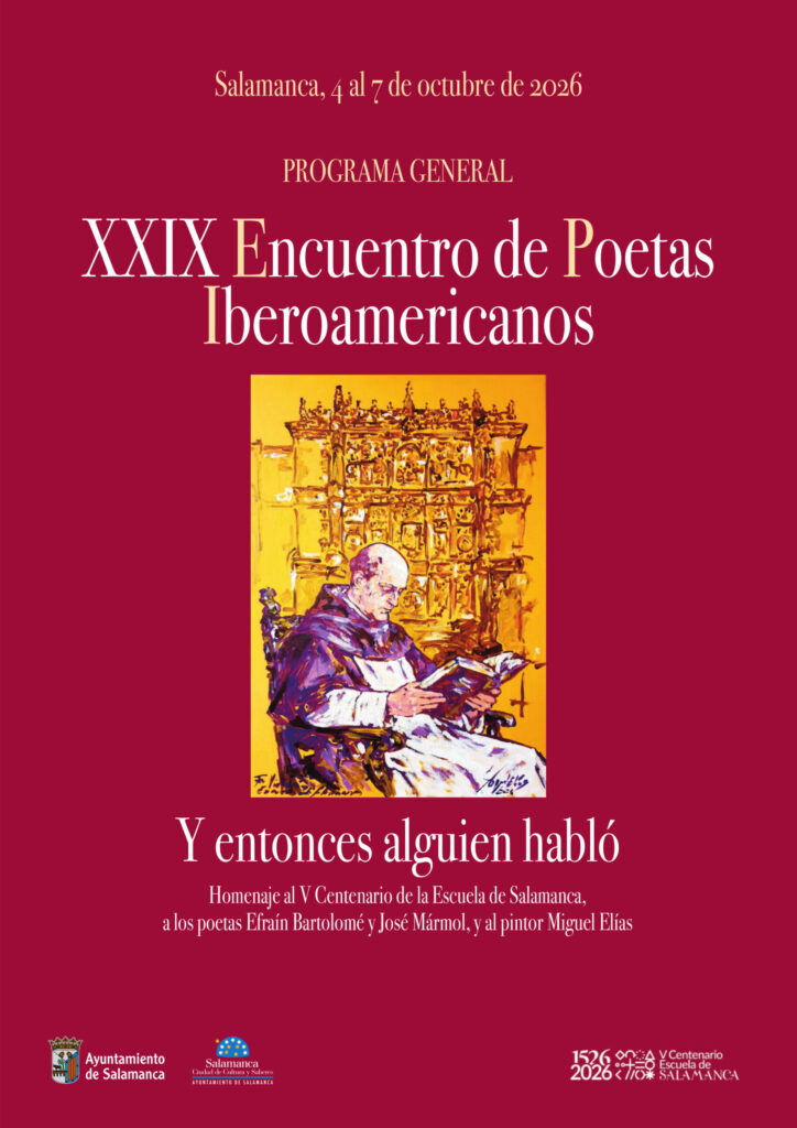 XXIX Encuentro de Poetas Iberoamericanos en Salamanca octubre 2026
